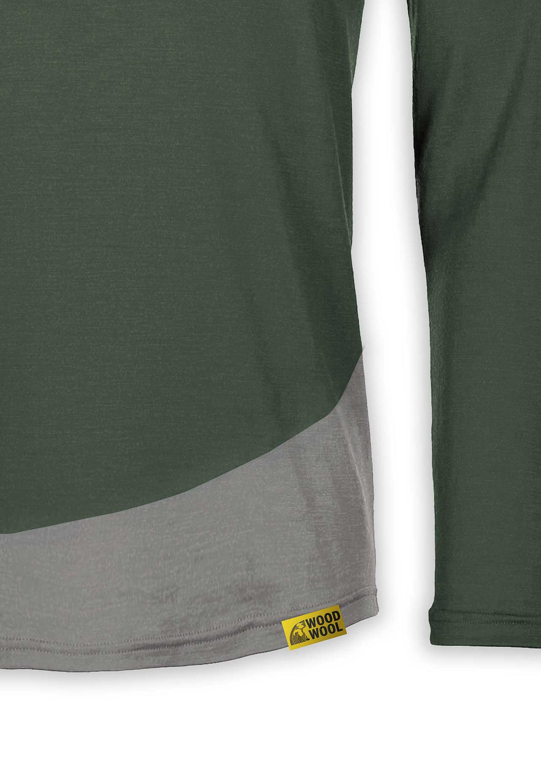 Woodwool Longsleeve t-shirt Mr Picard Grün / Grau Logo