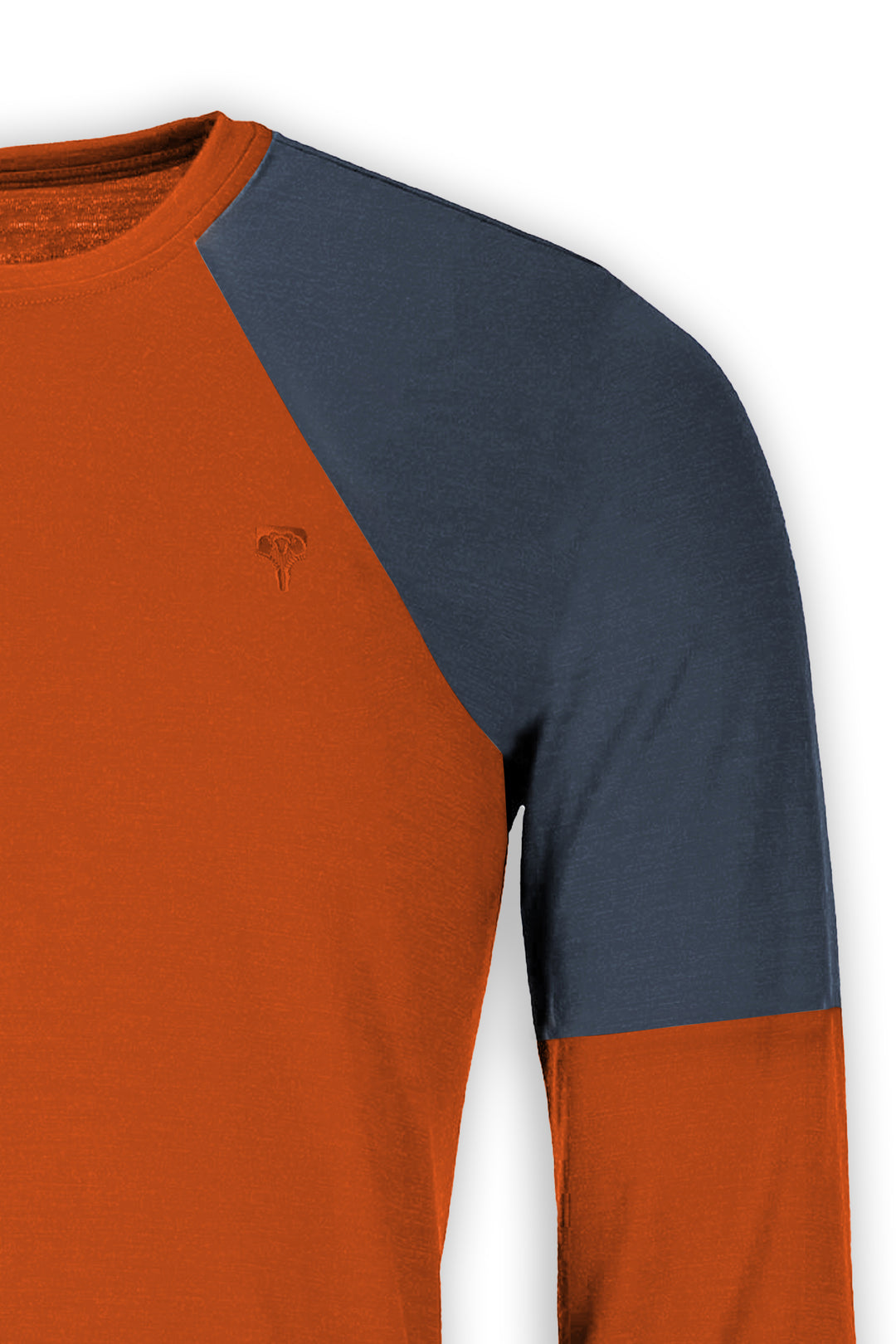 WoodWool Longsleeve Mr. Picard | Tiger Orange - Ocean Cavern