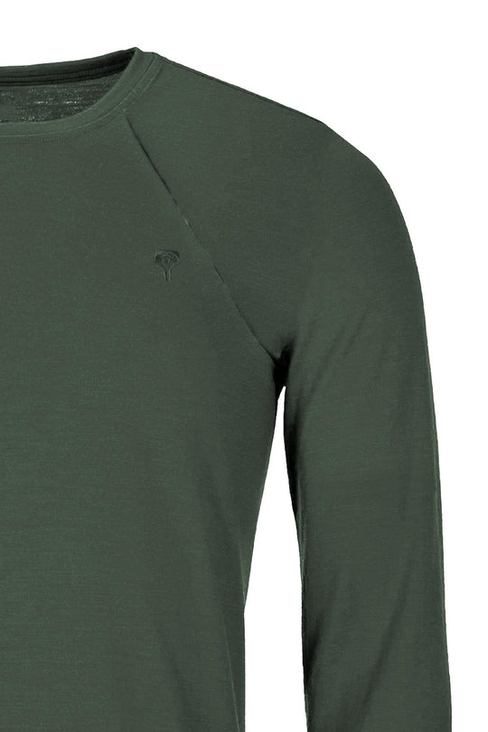 WoodWool Longsleeve Mr. Archer Bayberry Green Shoulder