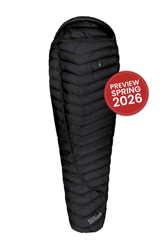 DownWool Extreme Light 2.0 Schlafsack Extralong | BLACK EDITION | 8 °C