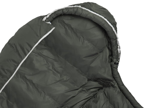 Gruezi bag Schlafsack DownWool Summer 2.0 Extra Long Kopfteil offen