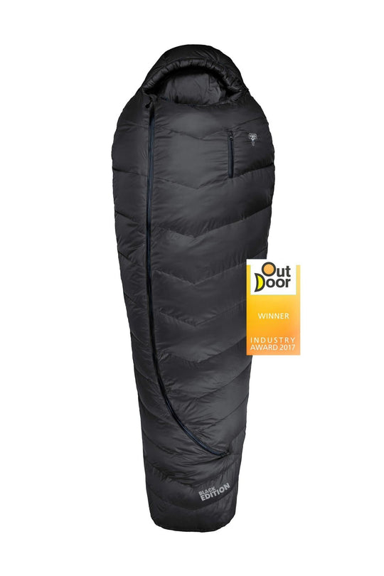 Grüezi bag Wollschlafsack Biopod DownWool Subzero 185 black edition