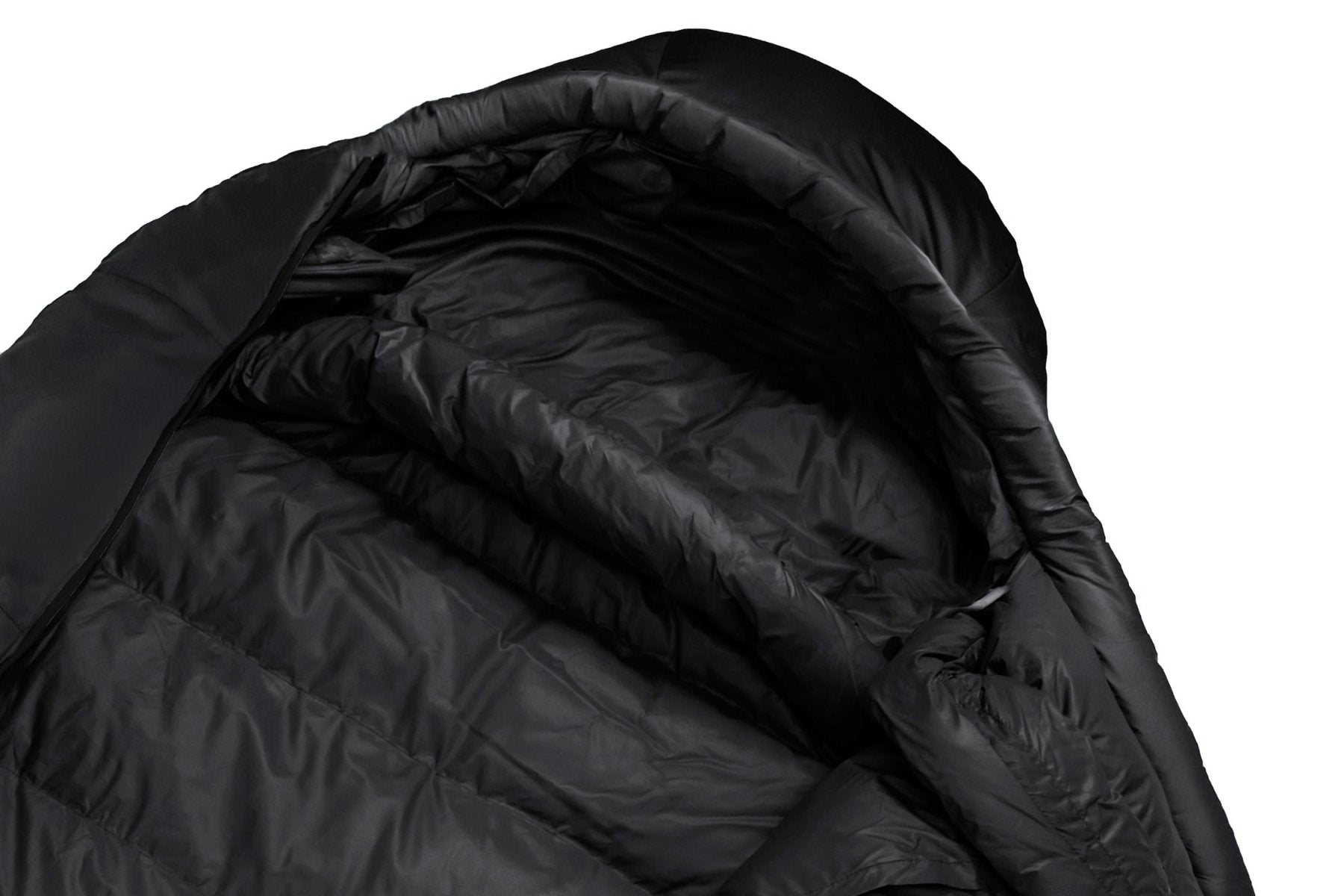 Gruezi bag Sleeping Bag DownWool Subzero 2.0 Black Edition Long Thermal Collar