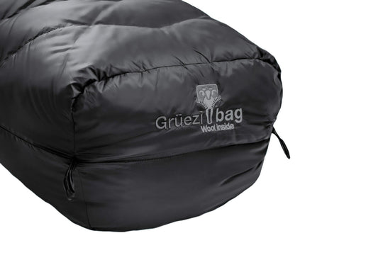 Gruezi bag Schlafsack DownWool Subzero 2.0 Extra long Black Edtion Fußbox