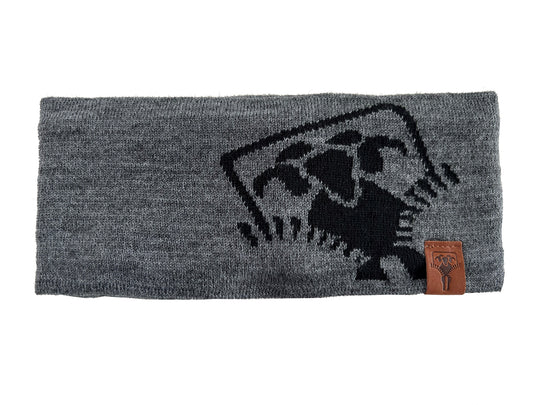 MERINO HEADBAND GRÜEZI BAG - LARGE LOGO - Grey