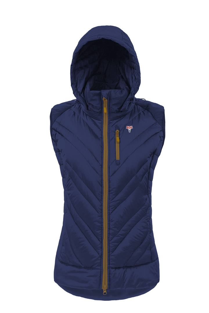 Grüezi bag Lightful DownWool Vest W - V-Kammerkonstruktion