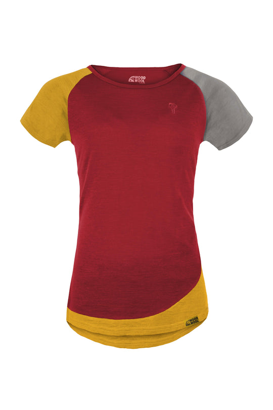 WoodWool T-Shirt Lady Janeway - Fired Red Brick