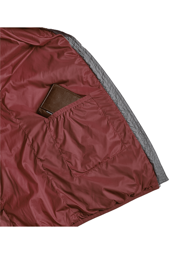 Refreshful SilkWool Jacket | Grey - Cherry  M
