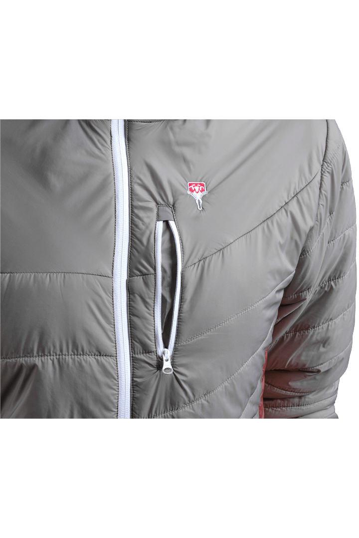 Refreshful SilkWool Jacket | Grey - Cherry  M