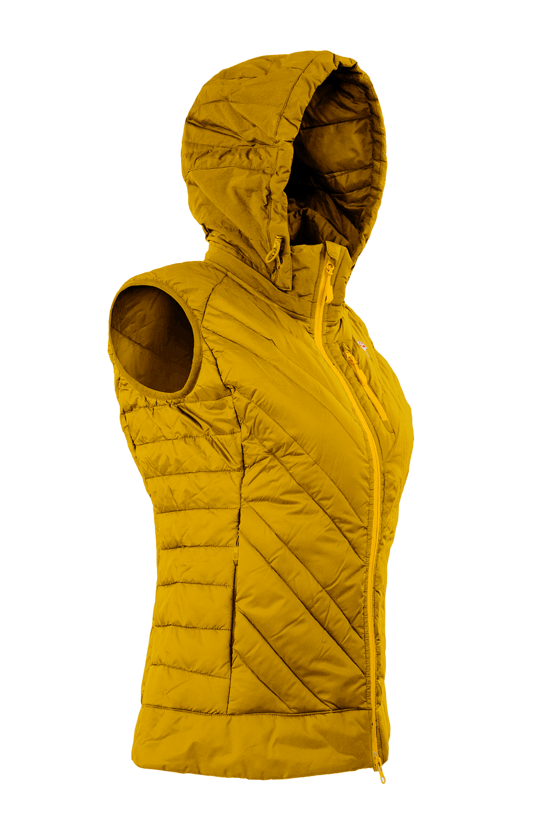 Grüezi bag Lightful DownWool Vest W - Perfekt anpassbare und abnehmbare Kapuze.