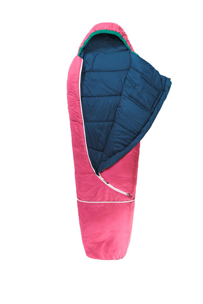 Grüezi bag mitwachsender Kinderschlafsack Biopod Wolle Kids World Traveller Claret Red - aufgeschlagen