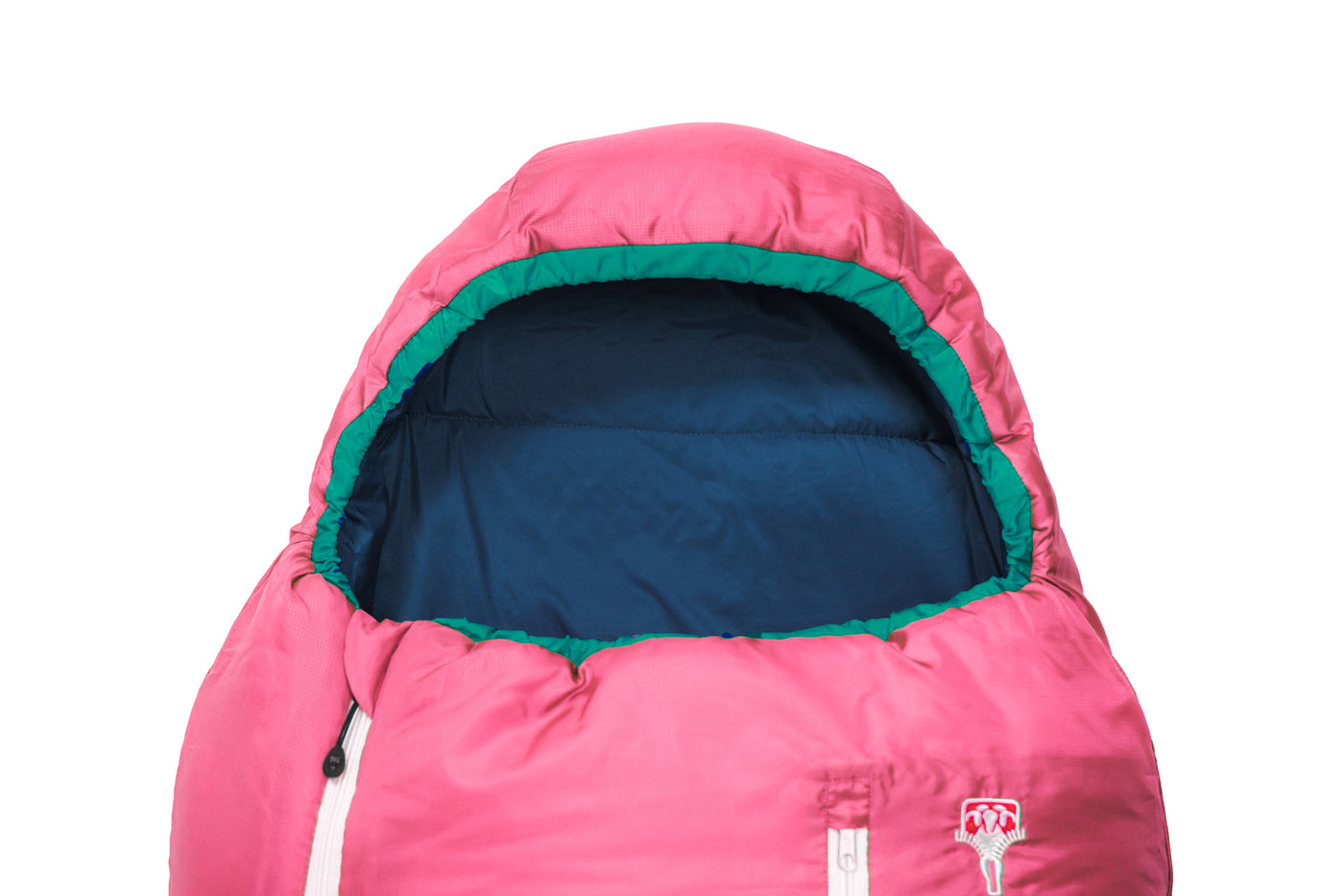 Grüezi bag Kinderschlafsack Biopod Wolle Kids World Traveller Claret Red - Kapuze