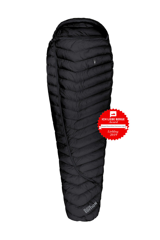 Biopod DownWool Extreme Light 185 Mumienschlafsack in black edition