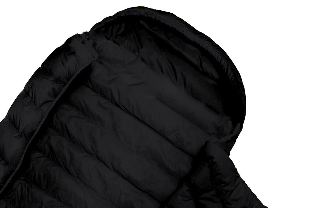 Biopod DownWool Extreme Light 185 Mumienschlafsack in black edition