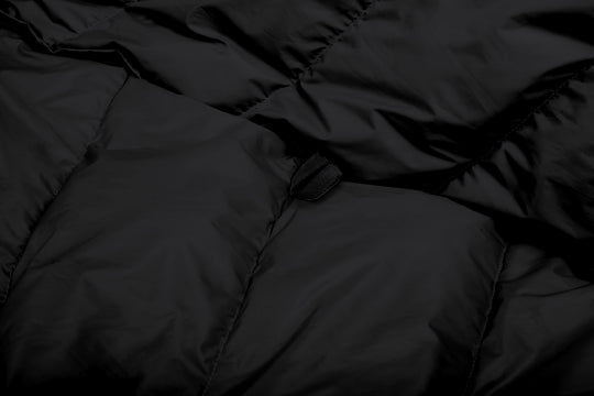 Grüezi bag Mumienschlafsack Biopod DownWool Extreme Light 185 Black Edition Feater Schlaufen