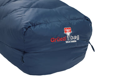 Grüezi bag Mumienschlafsack Biopod DownWool Ice 175 - vorgeformter Fußraum