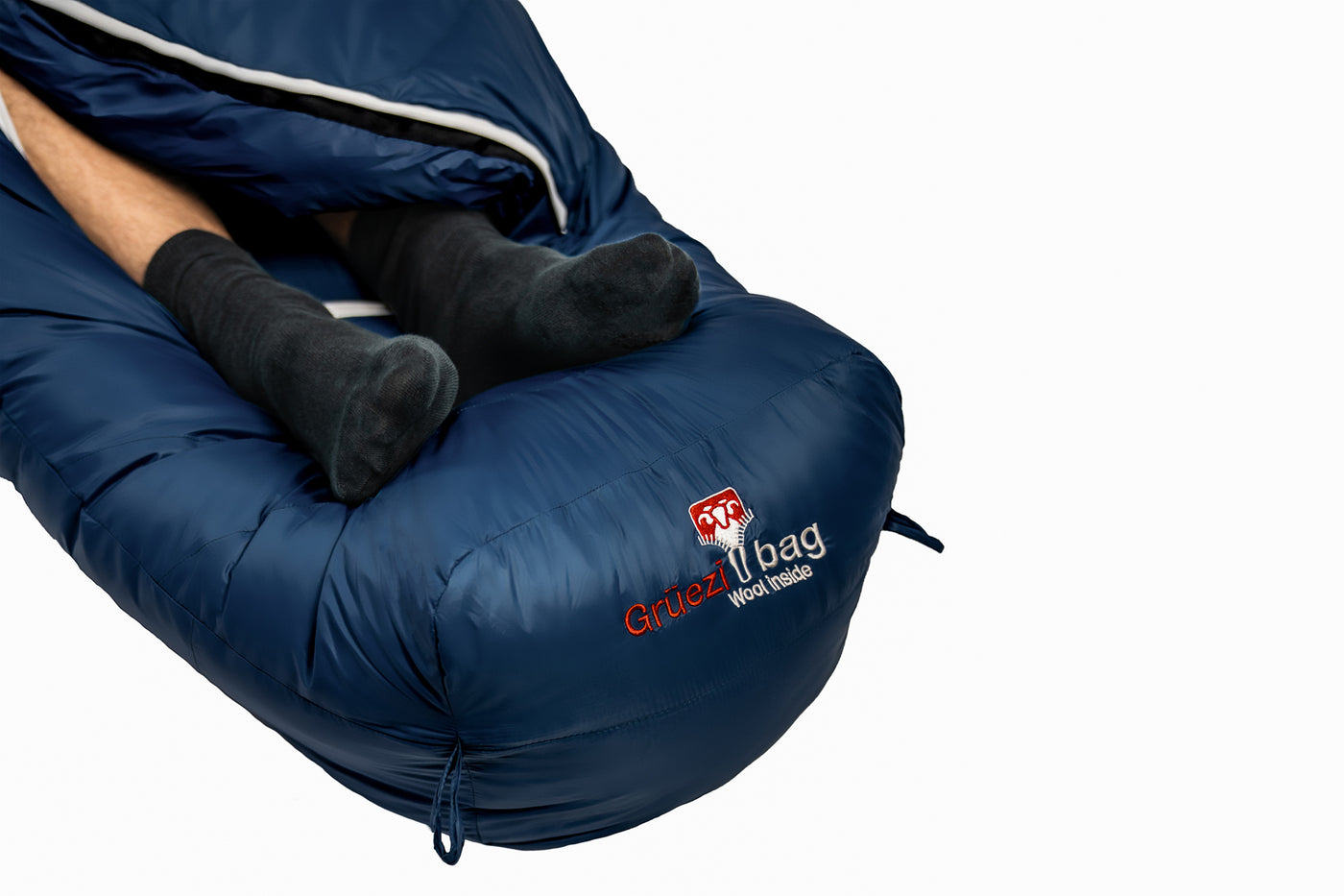 Grüezi bag Mumienschlafsack Biopod DownWool Ice 185 - innovative Fußbelüftung