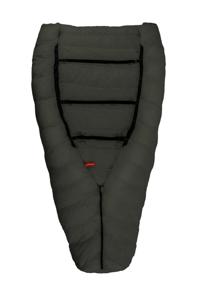 Grüezi bag Biopod DownWool Quilt - Rückansicht mit Spannbändern