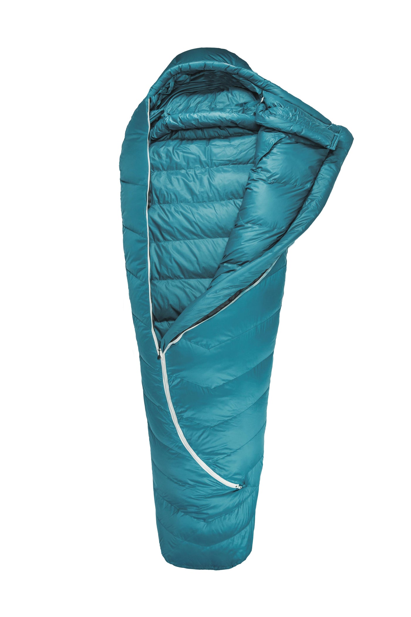 Grüezi bag Mumienschlafsack Biopod DownWool Subzero 175 - aufgeschlagen