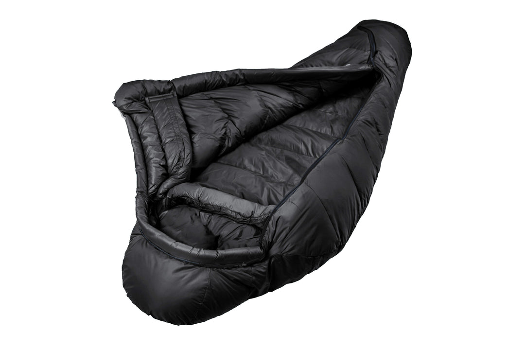 Grüezi bag Wollschlafsack Biopod DownWool Subzero 185 black edition