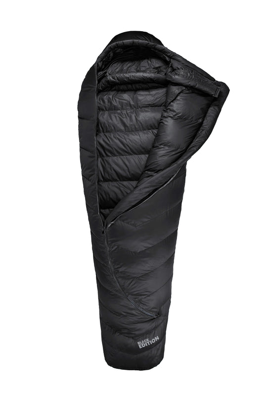 Grüezi bag Wollschlafsack Biopod DownWool Subzero 185 black edition