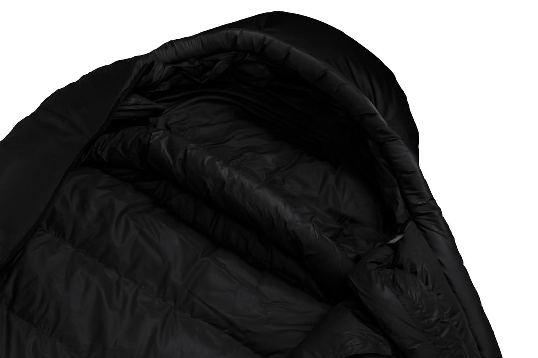 Grüezi bag Wollschlafsack Biopod DownWool Subzero 185 black edition