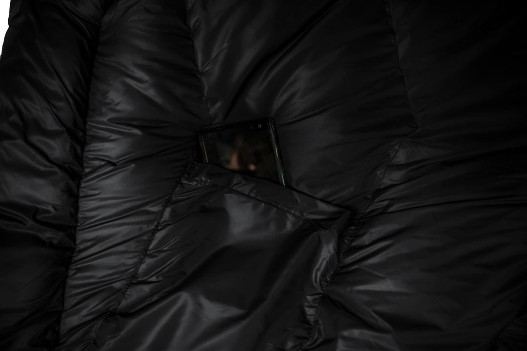 Grüezi bag Wollschlafsack Biopod DownWool Subzero 185 black edition