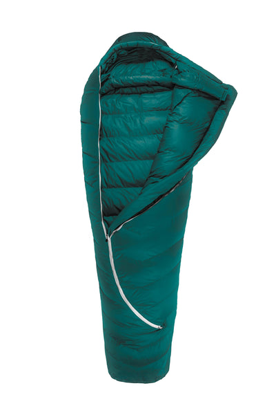 Grüezi bag Mumienschlafsack Biopod DownWool Subzero 200 - aufgeschlagen