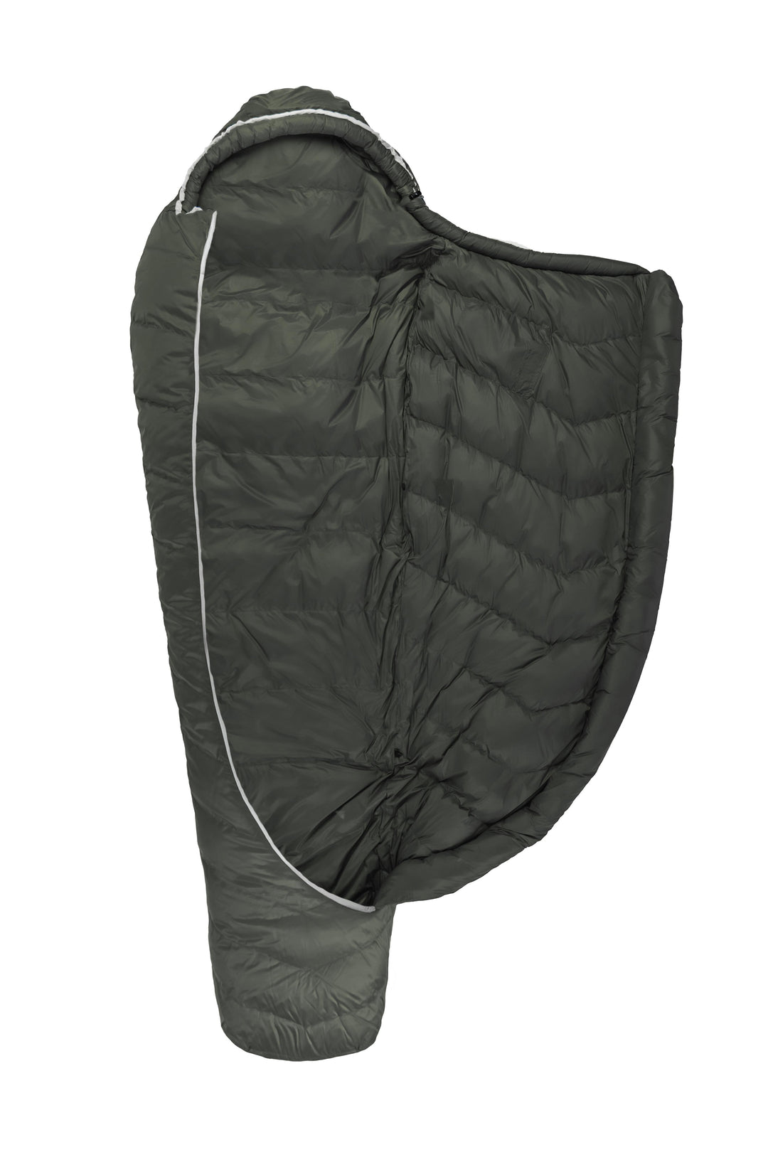 Grüezi bag Mumienschlafsack Biopod DownWool Summer 185 - aufgeschlagen