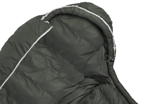 Grüezi bag Wollschlafsack Biopod DownWool Summer 185 - anpassbare Kapuze