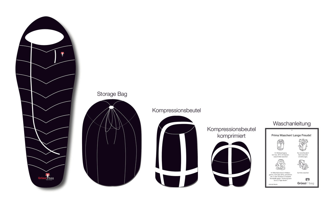 Wollschlafsack Grüezi bag Biopod Wolle Plus - Lieferumfang