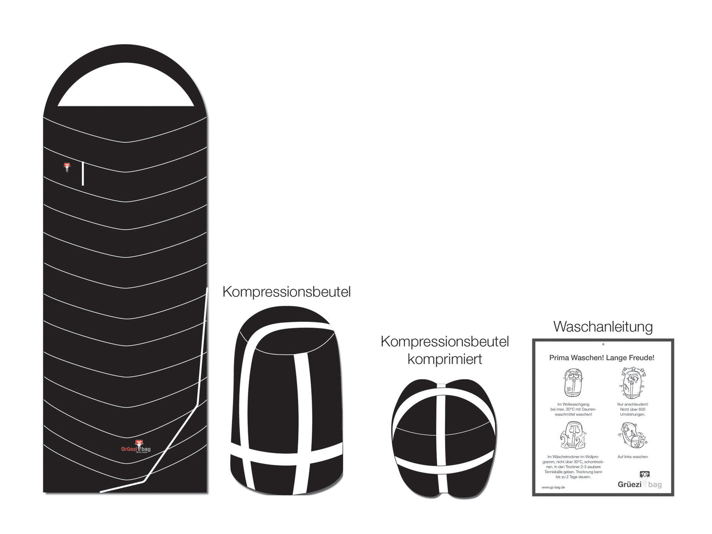 Grüezi bag Deckenschlafsack Cloud Cotton Comfort - Lieferumfang