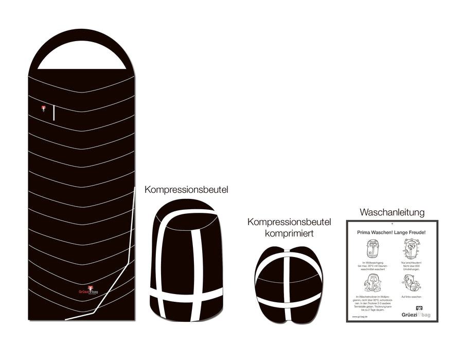 Grüezi bag Schlafsackwarmer - Lieferumfang
