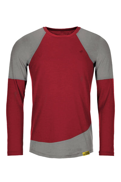 WoodWool Longsleeve Mr.Picard - Fired Red Brick