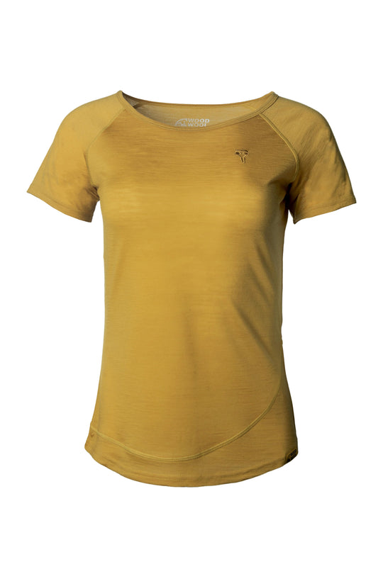 T-shirt Lady Burnham en laine de bois | Daisy Daze Jaune