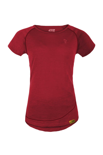 T-shirt Lady Burnham en laine de bois | Brique rouge cuite