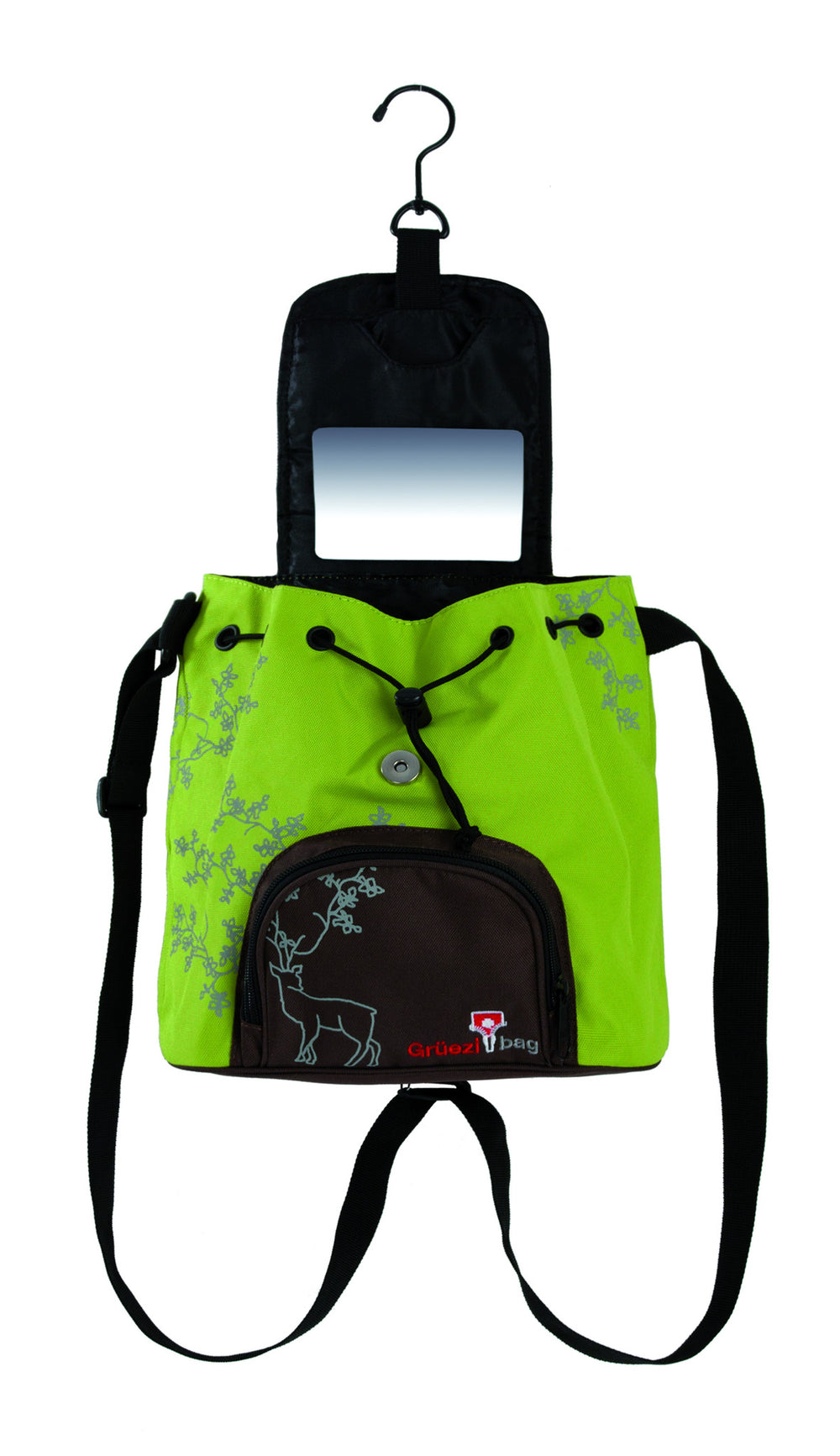 Kulturbeutel Kultursackerl green hängend